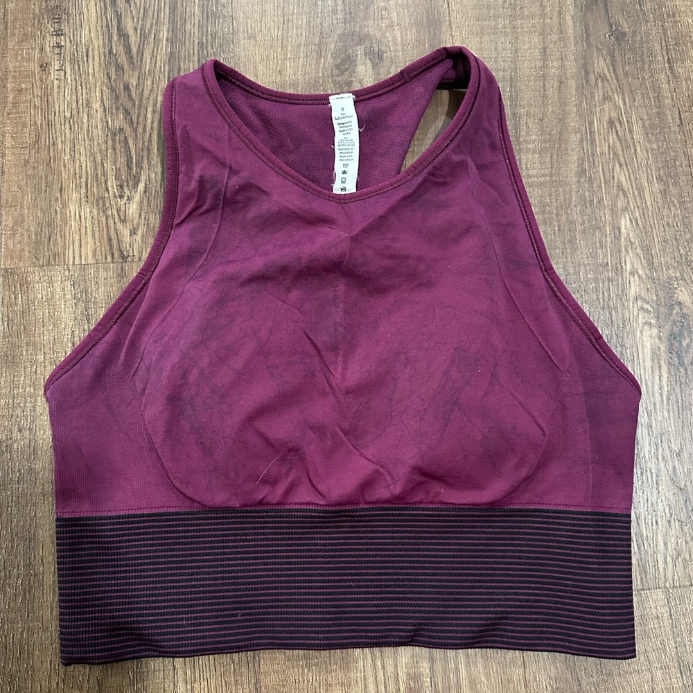 Lululemon Ebb to Train Bra High Neck Marvel Black 8